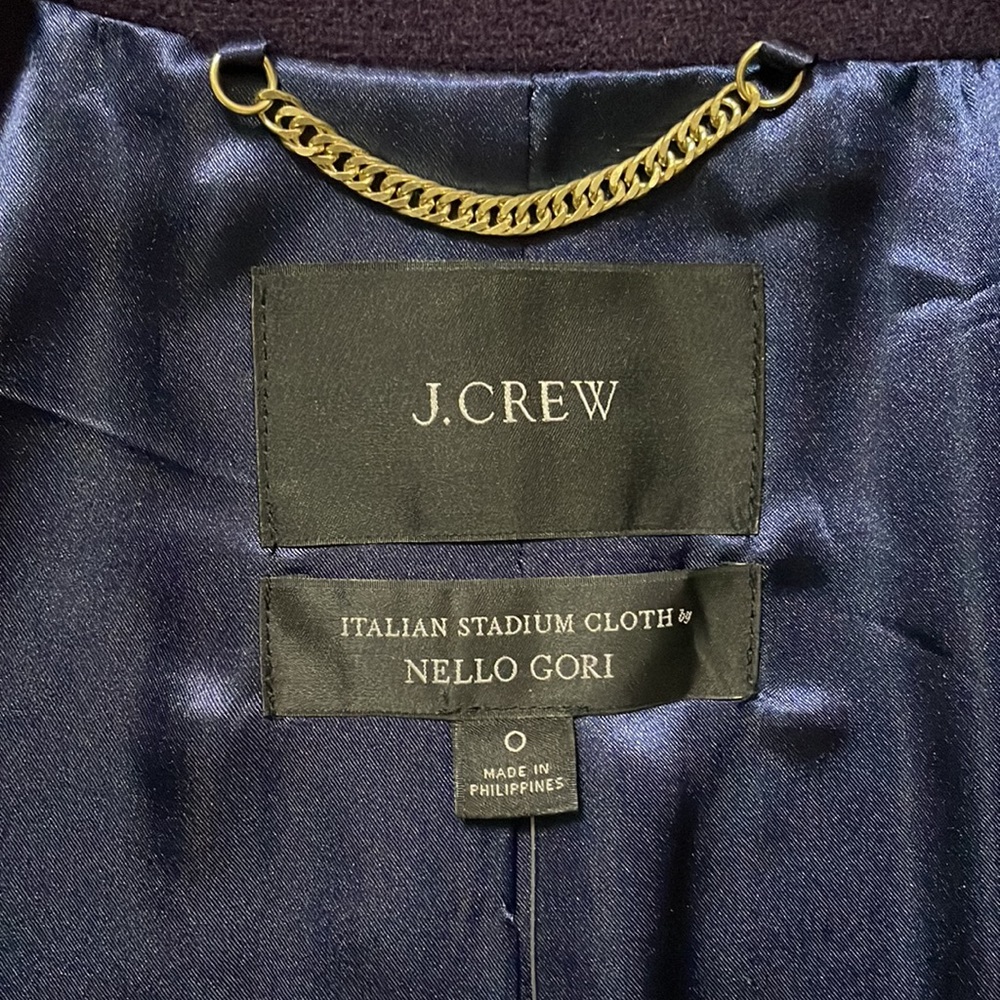 NWT J.Crew New Cocoon Coat in Italian stadium-cloth. Best Seller! $375 - Picture 3 of 6